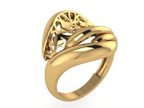 nuevo anillo 005 la joyería de oro boda compromiso joya imprimible el diamante plata engagem moda y belleza ruby rhino esmeralda solitair los anillos 3d print model - Mito3D