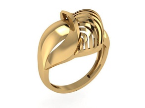 nuevo anillo 012 la joyería de oro moda sterling imprimible plata y belleza diamante el platino boda compromiso joya creación prototipos brillante prendas vestir ruby los anillos 3d print model - Mito3D
