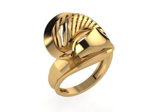nuevo anillo 015 la joyería de oro boda gem compromiso diamante imprimible el plata engagem moda joya y belleza rhino cad brillante los anillos 3d print model - Mito3D