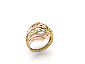 nuevo anillo 018 la joyería de oro moda y belleza diamante boda el brazalete joya plata brillante compromiso imprimible solitaire cad diamant los anillos 3d print model - Mito3D