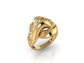 novo anel 019 jóias ouro da forma moda beleza de diamante casamento pulseira jóia platina prata printable o engajamento gem brilhantes sterling noivado anéis 3d print model - Mito3D