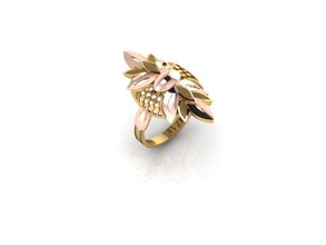 neue ring-023 Schmuck gold ring Hochzeit gem engagement Juwel bedruckbar ist diamond Silber engagem gold-ring Mode-ring Mode-Schönheit Diamant-ring rhino cad Ringe 3d print model - Mito3D