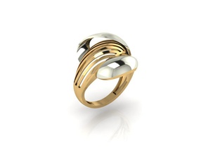 ring 029 gold mode schönheit diamant hochzeit armreif juwel schmuck silber engagement druckbar engagem cad solitär ringe 3d print model - Mito3D