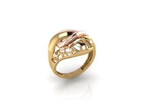 new ring 041 jewelry gold fashion beauty diamond wedding jewel jewellery engagem cad engagement printable silver rhino brilliant rings 3d print model - Mito3D