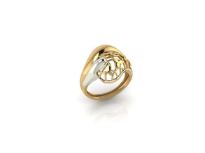 il nuovo anello di 043 gioielli oro gemma matrimonio fidanzamento gioiello stampabile diamante engagem d'oro moda diamanti e bellezza brillante argento brillant diamant anelli 3d print model - Mito3D