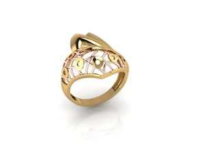 novo anel 044 jóias ouro da forma sterling printable moda beleza de diamante casamento o engajamento jóia solitaire platina bracelate brilhantes cad noivado anéis 3d print model - Mito3D