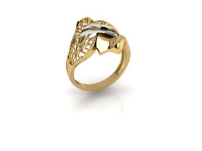 neue ring-045 Schmuck gold ring Silber Hochzeit engagement scheint Platin Diamant-ring genial gem Juwel Mode-Schönheit sterling bedruckbar ist diamant diamond ruby engagem Ringe 3d print model - Mito3D
