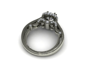 la nouvelle bague de t453 art l'anneau bijoux le diamant saphir blanc or livre sterling d'argent l'engagement mariage imprimable conception pendentif boucle d'oreille grand bon l'homme en anneau les pièces monnaie badges 3d print model - Mito3D