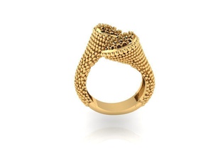 nuovo stile anello oro gioielli diamante stampabile matrimonio argento anelli 3d print model - Mito3D