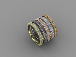 nouvelle tendance de l'or anneaux d'argent bijoux nouvelles or les imprimable 3d print model - Mito3D