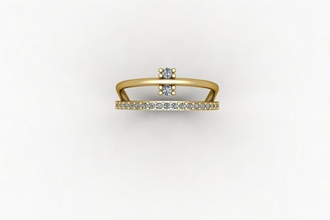 nueva tendencia anillo de 25 -6 tamaño- la joyería aretes modelo lujo art plata oro escaneado 3d modelos varios los anillos gem brillante naturaleza collares el diamante princesa 3d print model - Mito3D