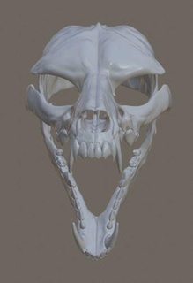 new wendigo skull mask detail cryptid cosplay wolf dog head games toys 3d print model - Mito3D