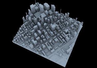 new york city modeli hobi-diy tek renkli Kare masaüstü sanat teknoloji resimde Özet şekil bilim resim kimya çerçevesi bilimsel hobi diy diğer 3d print model - Mito3D