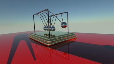 newton culla 3d reso modello fisica scienza laboratorio astronomia 3d print model - Mito3D