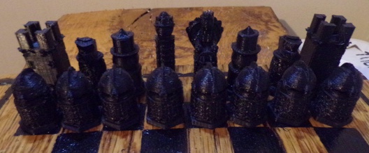 nexco3d ajedrez conjunto juego tablero caballero imprimible mazmorras dragones cueva mmo mmorpg castillo día lluvioso warcraft armadura juegos juguetes 3d print model - Mito3D
