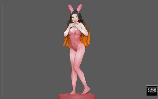 nezuko conejito demonio asesino kimetsu yaiba anime niña personaje lindo Arte esculturas 3d print model - Mito3D