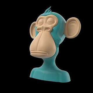 nft annoiato scimmia iconico 3d stampabile modello crypto bitcoin mana etherium arte sculture 3d print model - Mito3D