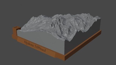 ngaliema Berg Landschaft Vulkan Terrain Umgebung Natur Photogrammetrie Elevation Wissenschaft 3d print model - Mito3D