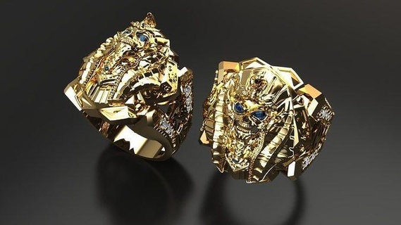 nhan cap gioielleria lusso prezioso oro stampabile argento anelli squillare 3d print model - Mito3D