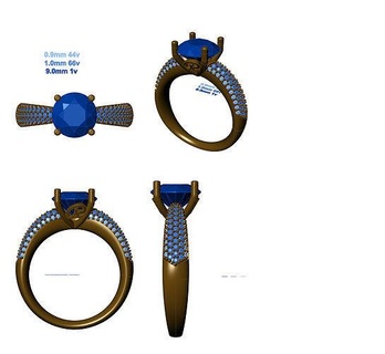 nhan nu diamante argento gioielleria oro squillare anelli 3d print model - Mito3D