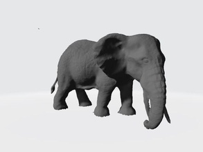 simpatico elefante 3d Stampa animale natura fauna selvatica foresta passatempo Fai 3d print model - Mito3D