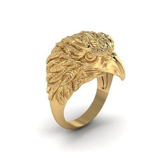 nett Ring 3d Schmuck druckbar Modell Gold Silber Adler Diamant Juwel Ringe 3d print model - Mito3D