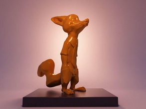 nick zootopia art movie animation fox stylised sculptures 3d print model - Mito3D