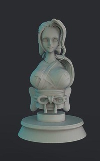 nico Robin busto anime zbrush pieza Nico niña fantasía Arte esculturas 3d print model - Mito3D