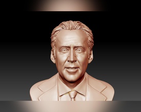 nicolas jaula 3d imprimible retrato modelo arte cabeza escultura hombre cara personas estatua decoración figurilla cuerpo masculino humano esculturas 3d print model - Mito3D