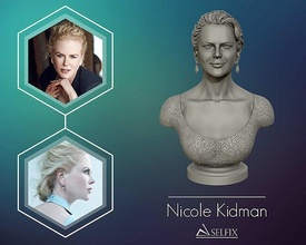 nicole kidman bust sculpture actress portrait statue girl art sculptures woman american 3d print model - Mito3D