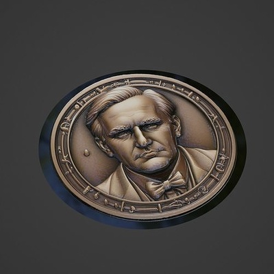 niels bohr médaillon collier pendentif médaille historique scientifique science philosophe einstein voltaire newton bijoux broches 3d print model - Mito3D