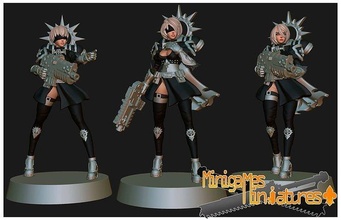 nier space nuns anime figurines warhammer wh wh40k marine sister of battle sob tau eldar games toys board 3d print model - Mito3D