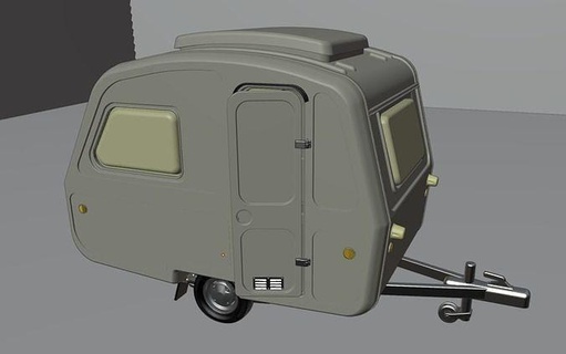 inconnu n126 campeur route 3d impression caravane prêt modèle trousse camping véhicule bande annonce loisir DIY 3d print model - Mito3D