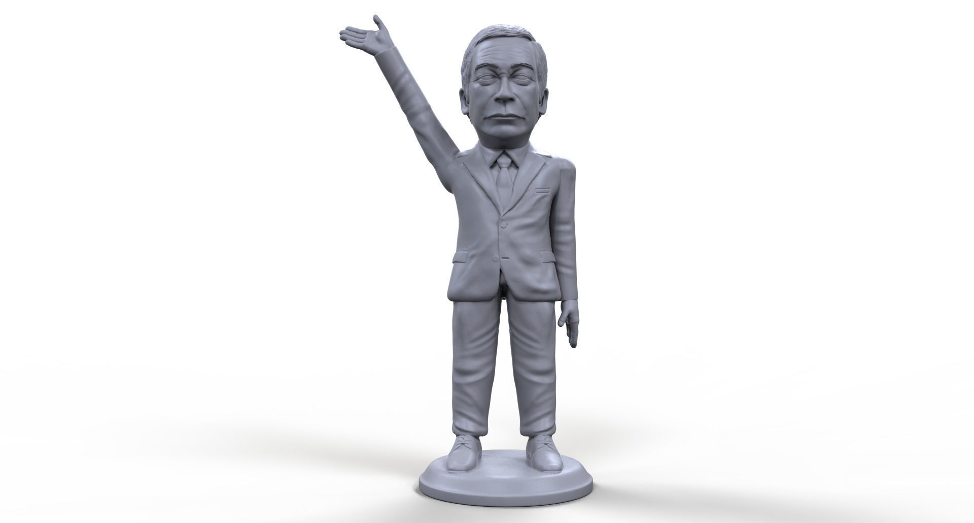 nigel farage stylisée de haute qualité 3d imprimable miniature jeux-jouets politicien politique britanniques l'angleterre chef file candidat la statue sculpture figurine démocratie jeu plateau jouet un brexit jeux les jouets accessoires 3D print model - Mito3D