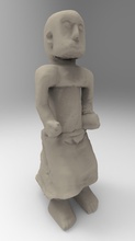 nigérian figurine statue art la sculpture le nigeria de l'afrique - africaine antique historique l'homme assis Impression 3d imprimable obj stl zbrush sculptures 3d print model - Mito3D