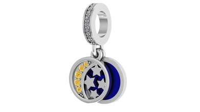 la nuit de l'émail charme bijoux le talon lune étoiles bracelet best-seller haut or d'argent mignon cadeau pandora jaune marine bleu les diamants d'autres 3d print model - Mito3D