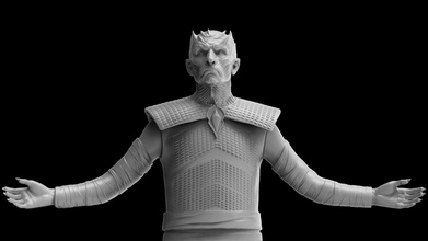 gece kral vücut oyun of tahtlar fantezi sert beyaz yürüyüşçüler targaryen lannister martin hbo 3dprint jon kar buz ateş ejderha sanat minyatürler heykeller figürinler 3d print model - Mito3D