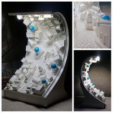 luminária santorini desc lamparina conduziu casa iluminação 3d print model - Mito3D