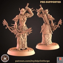 gece kaynaklı elf kadın okçu elfler vay Warcraft dnd minyatür model reçine ön destekli fantezi baskı avcı Sanat heykeller 3d print model - Mito3D