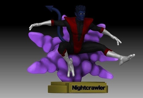 Nightcrawler x men maravilha homens histórias quadrinhos esculpir figura homem arte 3d print model - Mito3D