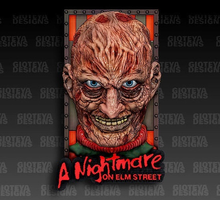 pesadelo on olmo rua chapéu versão luva freddy krueger personagem garras filme horror espadas fantasia humano arte homem escultura crânio estatuetas esculturas 3d print model - Mito3D