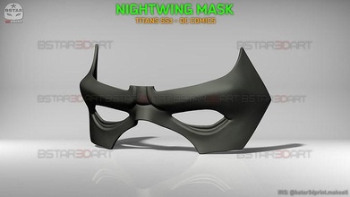 nightwing yeux masque titans saison 3 dc bandes dessinées cosplay rouge capuche chaperon casque costume halloween ss3 merle jeux jouets 3d print model - Mito3D