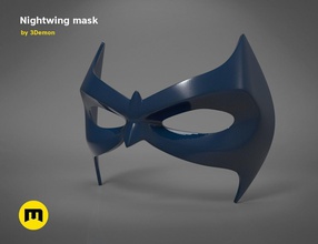 nightwing masque gotham ville portable costume cosplay halloween héros film bandes dessinées dc batman batwoman fantaisie merle wayne bruce super scélérat jeux jouets 3d print model - Mito3D