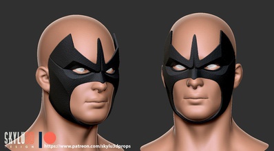 mascarar 3d impressão modelo máscara asa noturna cosplay 3dprintprop 3dprinting passatempo faça 3d print model - Mito3D