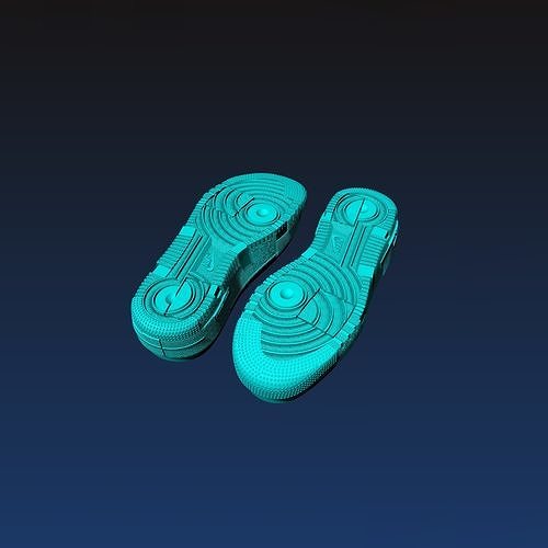 Nike Luft 1 Pixel Sport Schuh Sohle einzig alleinig Luftwaffe Mode Schuhe 3D print model - Mito3D