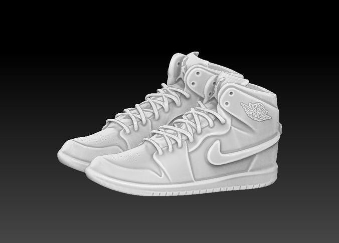 Nike air Jordan 1 doigt baskets mode chaussures 3D print model - Mito3D