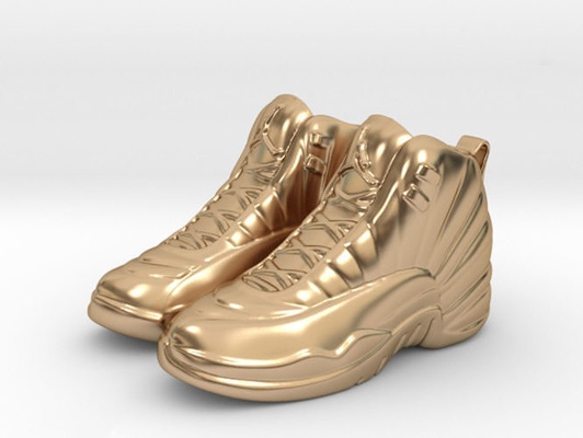 nike air jordan 12 finger sneakers puppet sneaker fashion shoes 3d print model - Mito3D