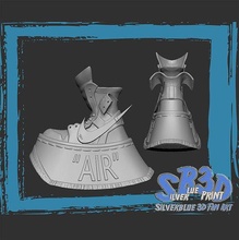 nike aire Jordán 1 blanco versiones zbrush blanquecino Zapatos burlas patadas arte fan Moda 3d print model - Mito3D