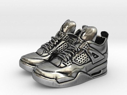 nike air jordan 4 nike air jordan 4 finger sneakers puppet sneaker fashion shoes air jordan  3d print model - Mito3D