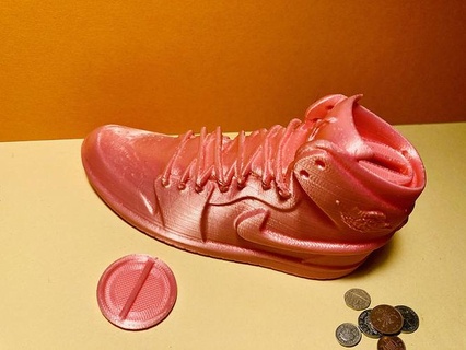 Nike air Jordan argent banque porcin aj1 mode chaussures 3d print model - Mito3D